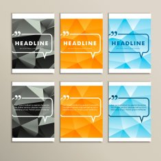 Set of brochures for design in abstract style N4