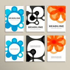 Set of six covers with abstract patterns N5