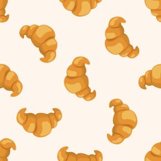 bread cartoon seamless pattern background N4