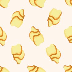bread cartoon seamless pattern background N8