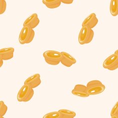 bread cartoon seamless pattern background N10