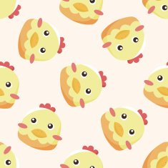 animal cartoon seamless pattern background N11
