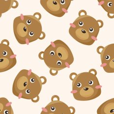 animal cartoon seamless pattern background N13