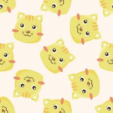 animal cartoon seamless pattern background N14