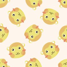 animal cartoon seamless pattern background N16
