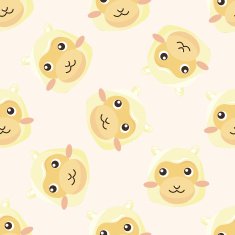 animal cartoon seamless pattern background N19