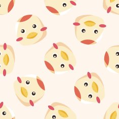 animal cartoon seamless pattern background N20