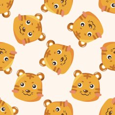 animal cartoon seamless pattern background N21