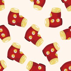instrument drum cartoon seamless pattern background