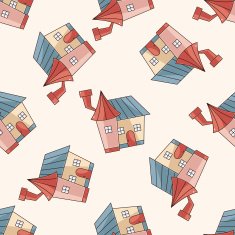Building cartoon seamless pattern background N18