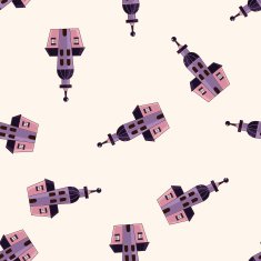 Building cartoon seamless pattern background N25