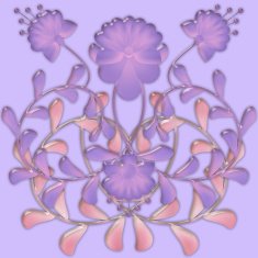 Flower pattern tile glassy effect