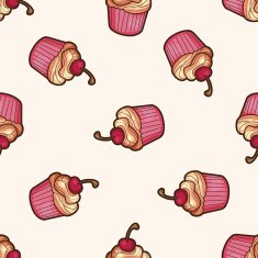decorating cake 10 cartoon seamless pattern background