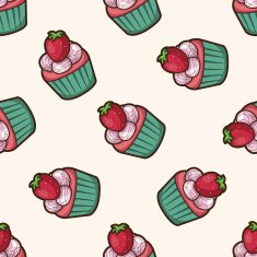 decorating cake 10 cartoon seamless pattern background N6