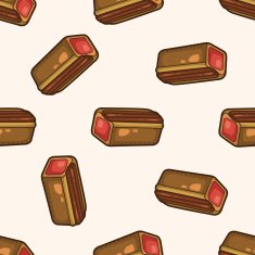 decorating cake 10 cartoon seamless pattern background N7