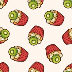 decorating cake 10 cartoon seamless pattern background N11