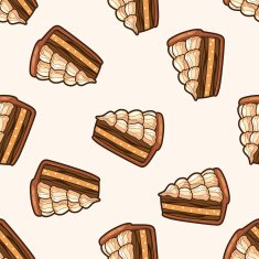 decorating cake 10 cartoon seamless pattern background N12