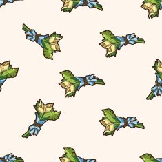 flower bouquet cartoon seamless pattern background