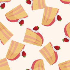 decorating cake 10 cartoon seamless pattern background N20