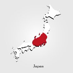 Map of Japan for your design