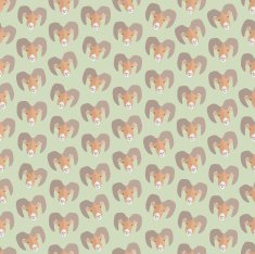 Seamless colorful background made of heads sheep