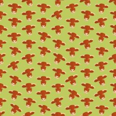 Seamless colorful background made of heads cows