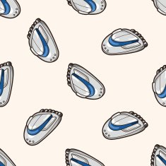 spaceship cartoon seamless pattern background N17
