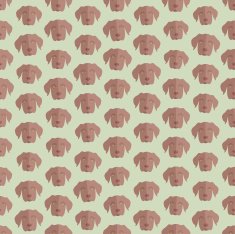 Seamless colorful background made of heads dog