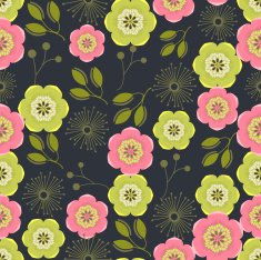 Seamless colorful background made of abstract flowers N6