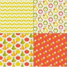 fruit and flower patterns