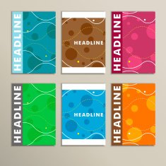 Set of color round for abstract cover design