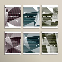 Set of brochures for design in abstract style N5