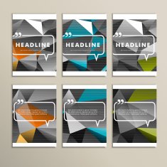 Set of brochures for design in abstract style N6