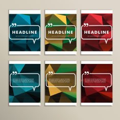 Set of brochures for design in abstract style N7