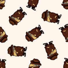 mafia cartoon seamless pattern background N9