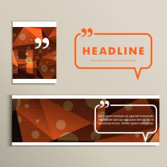Vector set for design in abstract style