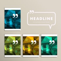Set of brochures for design in abstract style N8