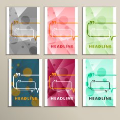 Set of brochures for design in abstract style N9