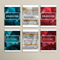 Set of brochures for design in abstract style N10