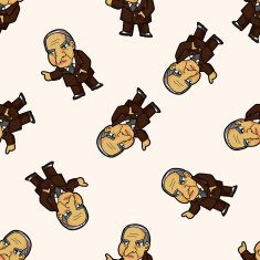 mafia cartoon seamless pattern background N12