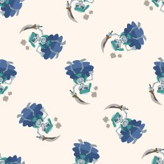 pirate cartoon seamless pattern background N12