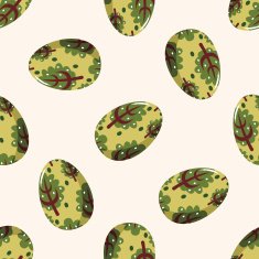 easter egg 10 cartoon seamless pattern background