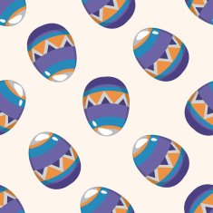 easter egg 10 cartoon seamless pattern background N14