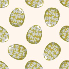 easter egg 10 cartoon seamless pattern background N15