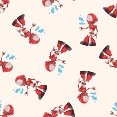 robot cartoon seamless pattern background N29