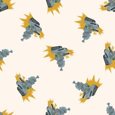 robot cartoon seamless pattern background N32