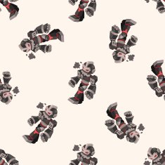 robot cartoon seamless pattern background N35