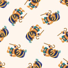 pharaoh cartoon seamless pattern background N9