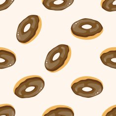 bread cartoon seamless pattern background N14
