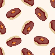 bread cartoon seamless pattern background N21